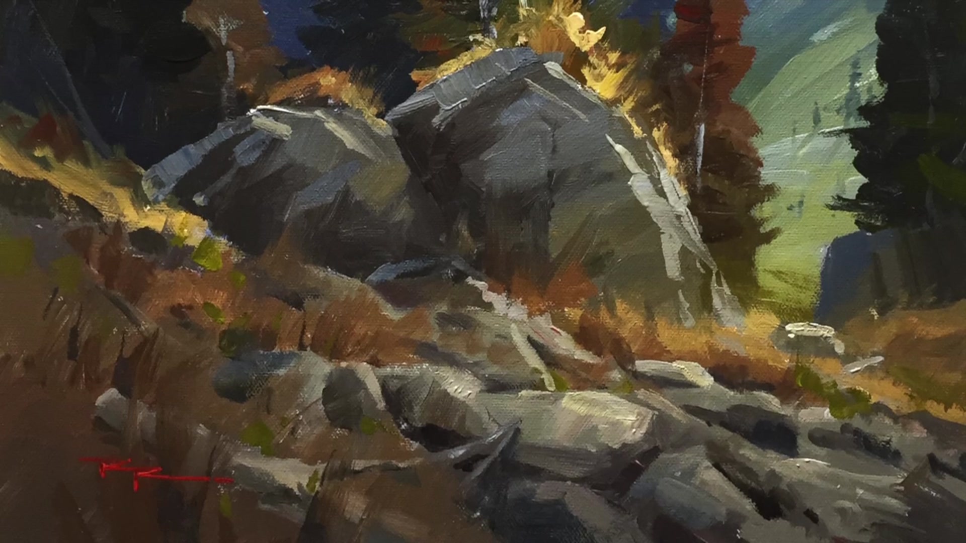 Step 20 — Reflection on Painting Process (video frame from the lesson)
