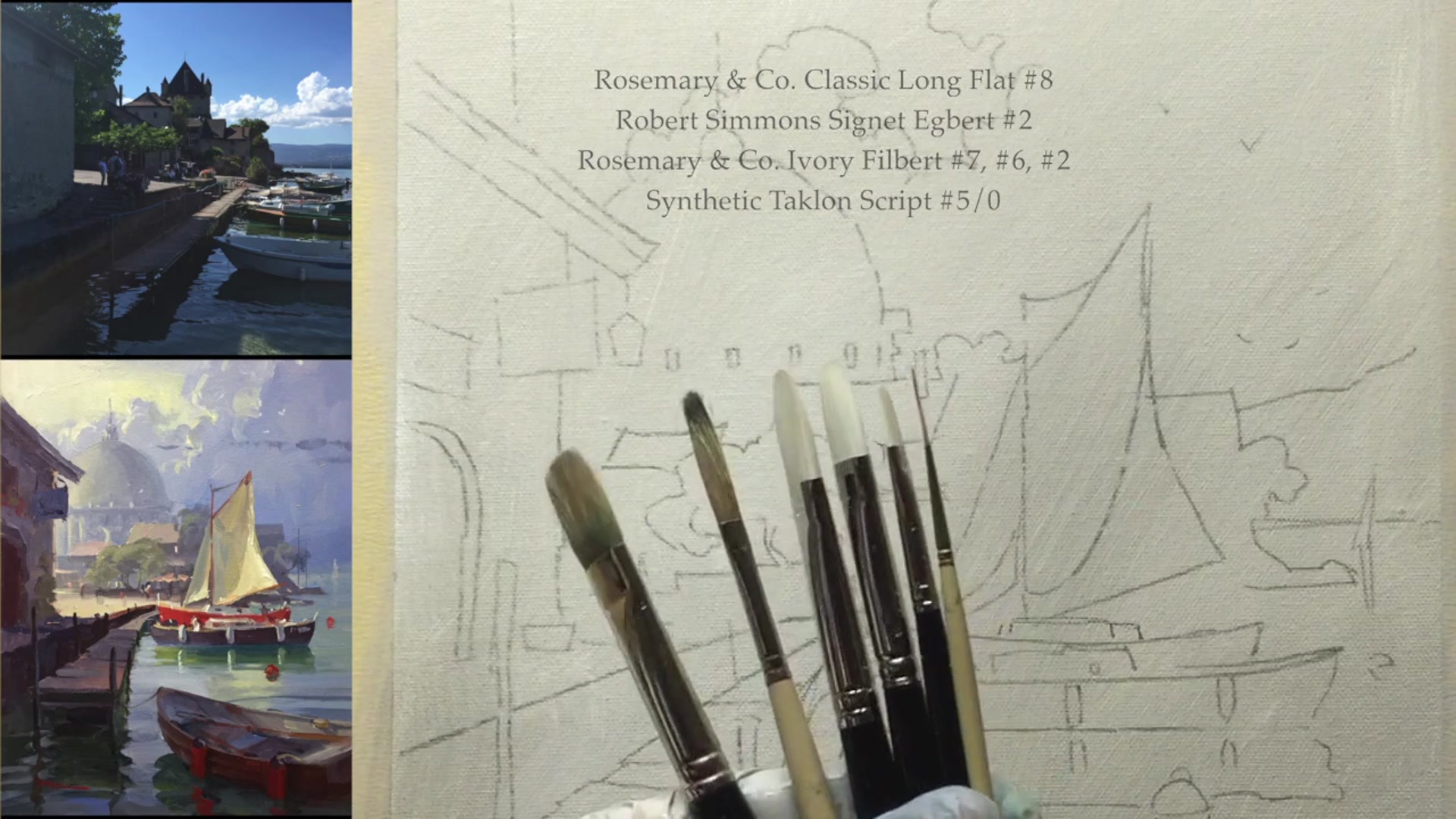 Step 8 — Brushes and Painting Methodology (video frame from the lesson)