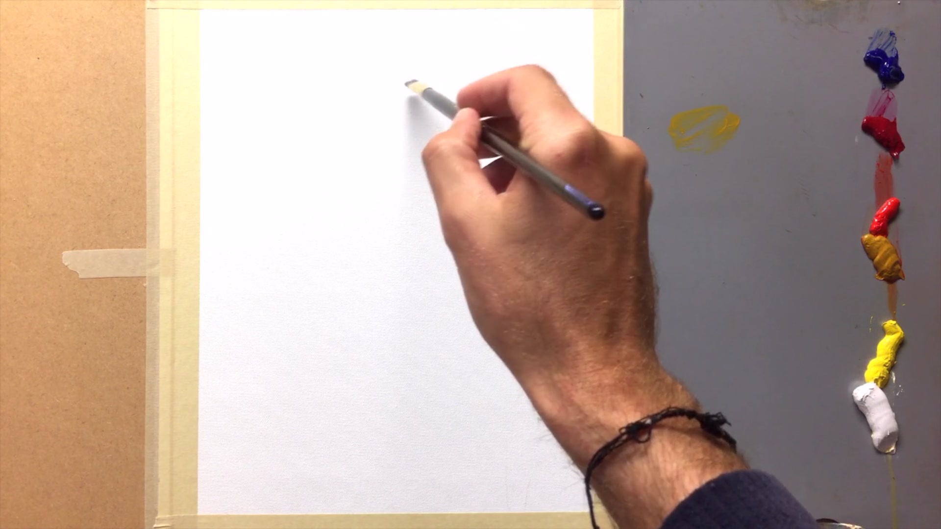 Step 3 — Perspective drawing (video frame from the lesson)