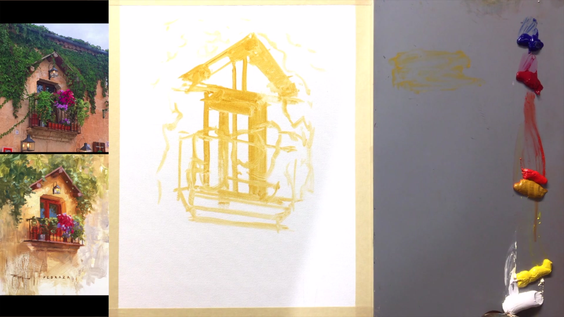 Step 4 — Adjusting composition (video frame from the lesson)