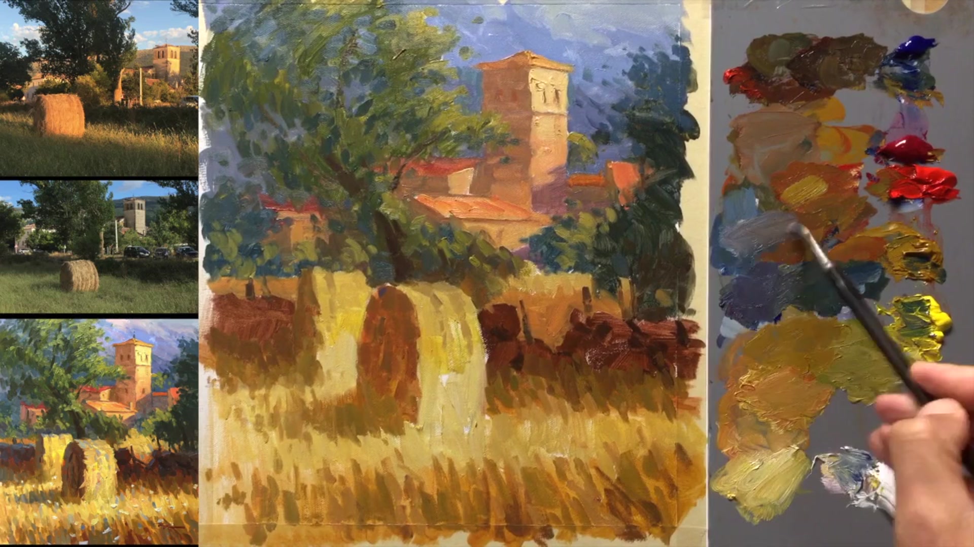 Step 25 — Foreground and Background Color Unity (video frame from the lesson)