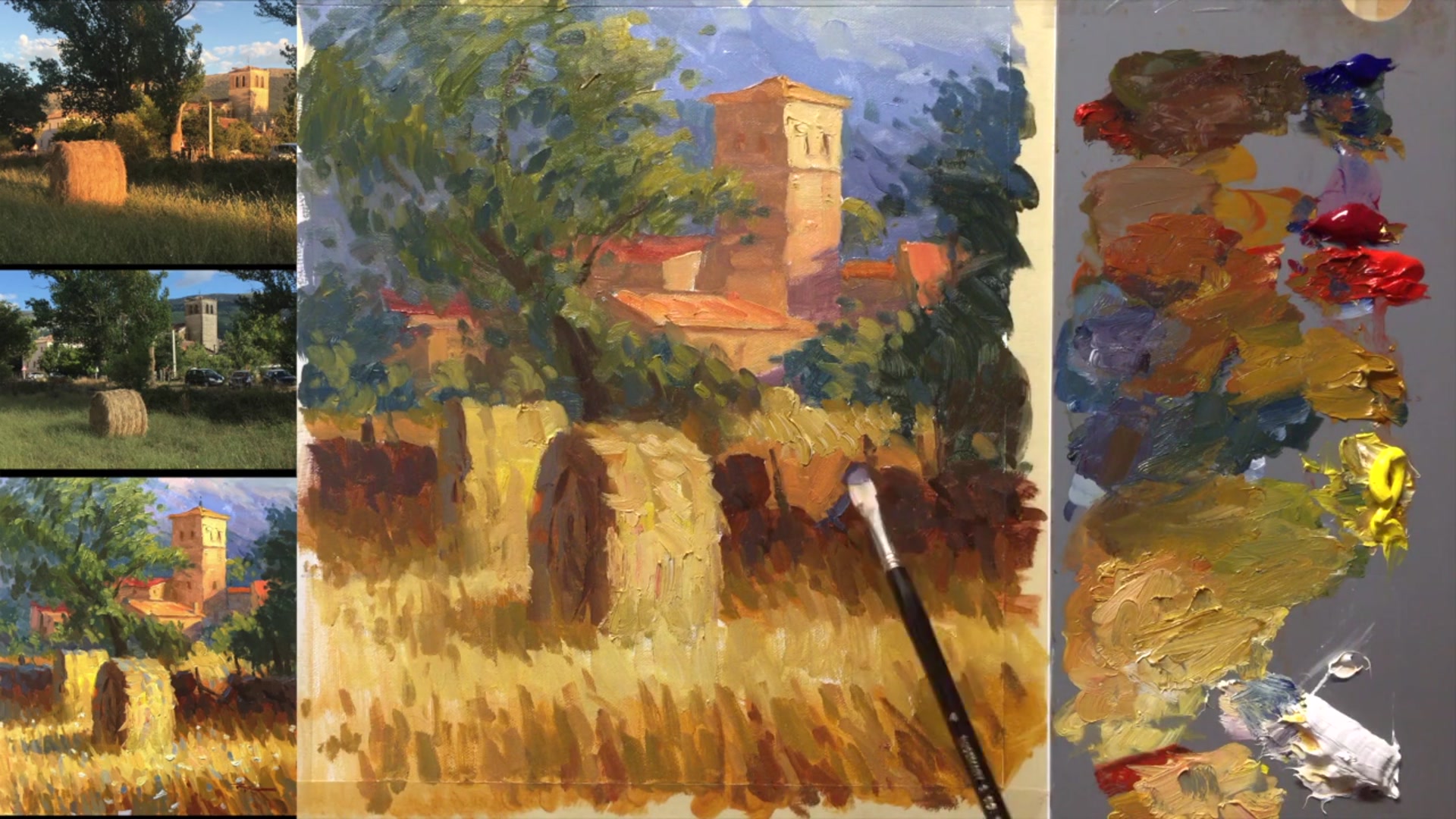 Step 27 — Applying Broken Color (video frame from the lesson)