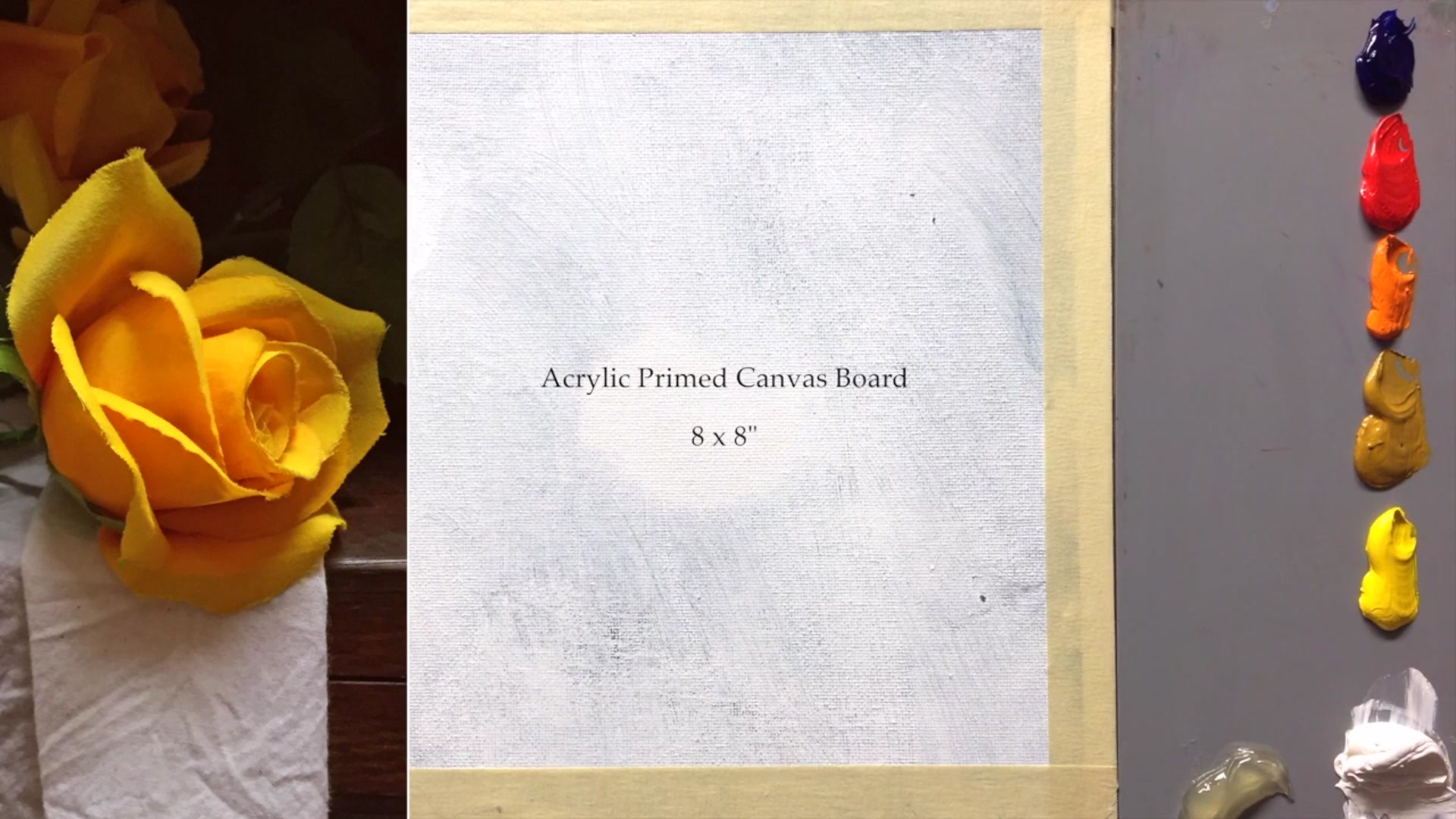 Step 4 — Materials and Initial Sketch (video frame from the lesson)