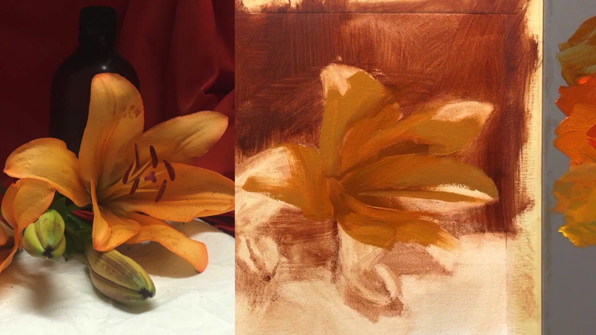 Step 12 — Challenges of Painting Flowers (video frame from the lesson)