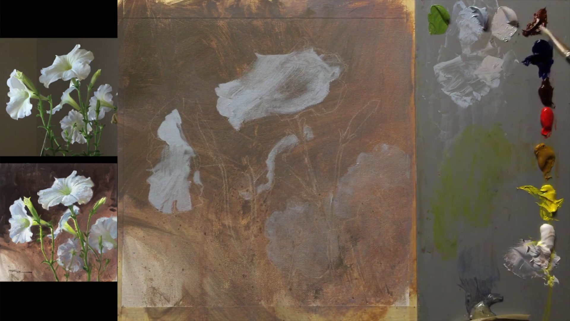Step 8 — Adding light and shadow (video frame from the lesson)