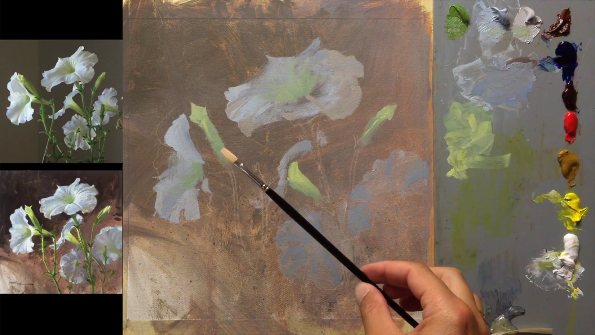 Step 9 — Refining highlights and edges (video frame from the lesson)