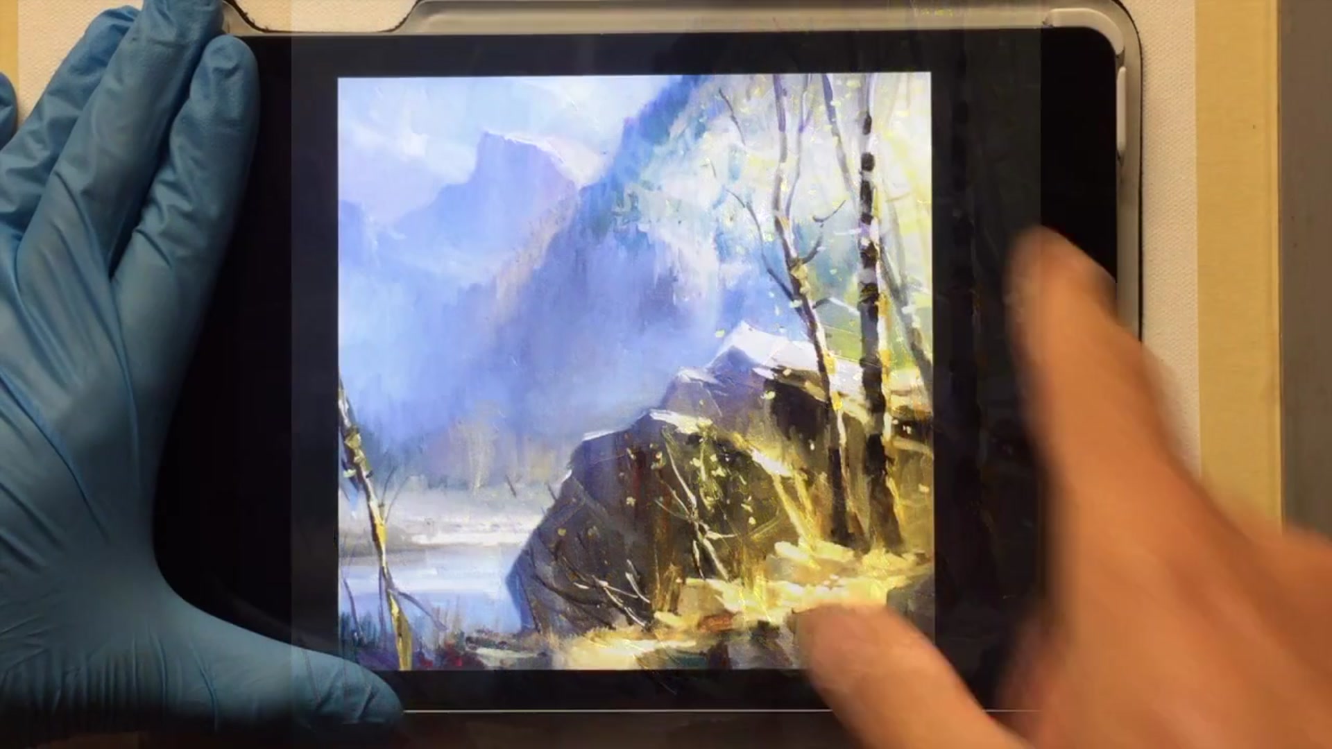 Step 2 — Photoshop Adjustments and Painting Plan (video frame from the lesson)