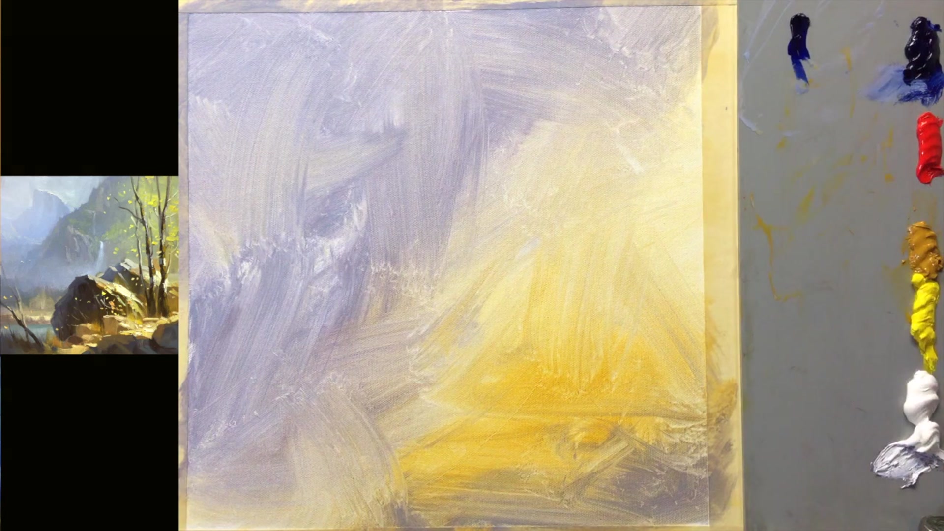 Step 5 — Sketching Rock Placement (video frame from the lesson)