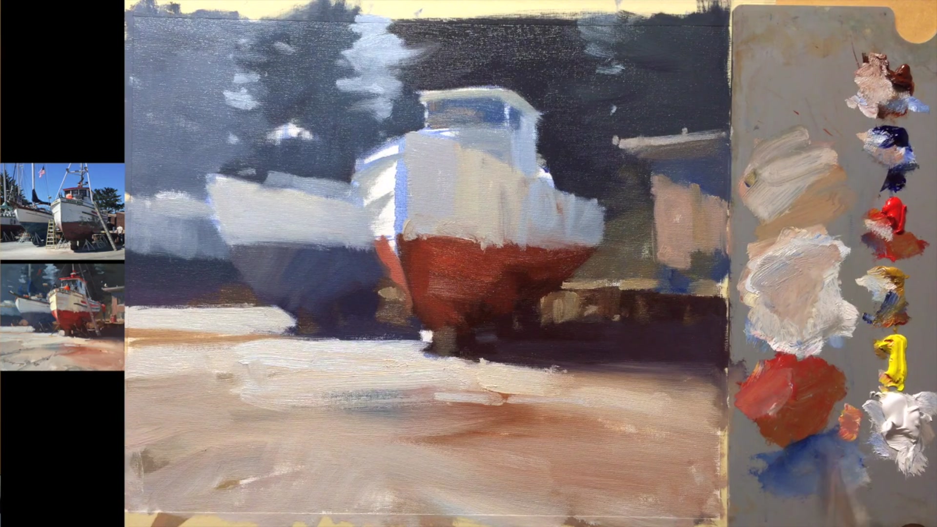 Step 8 — Adding highlights and final touches (video frame from the lesson)