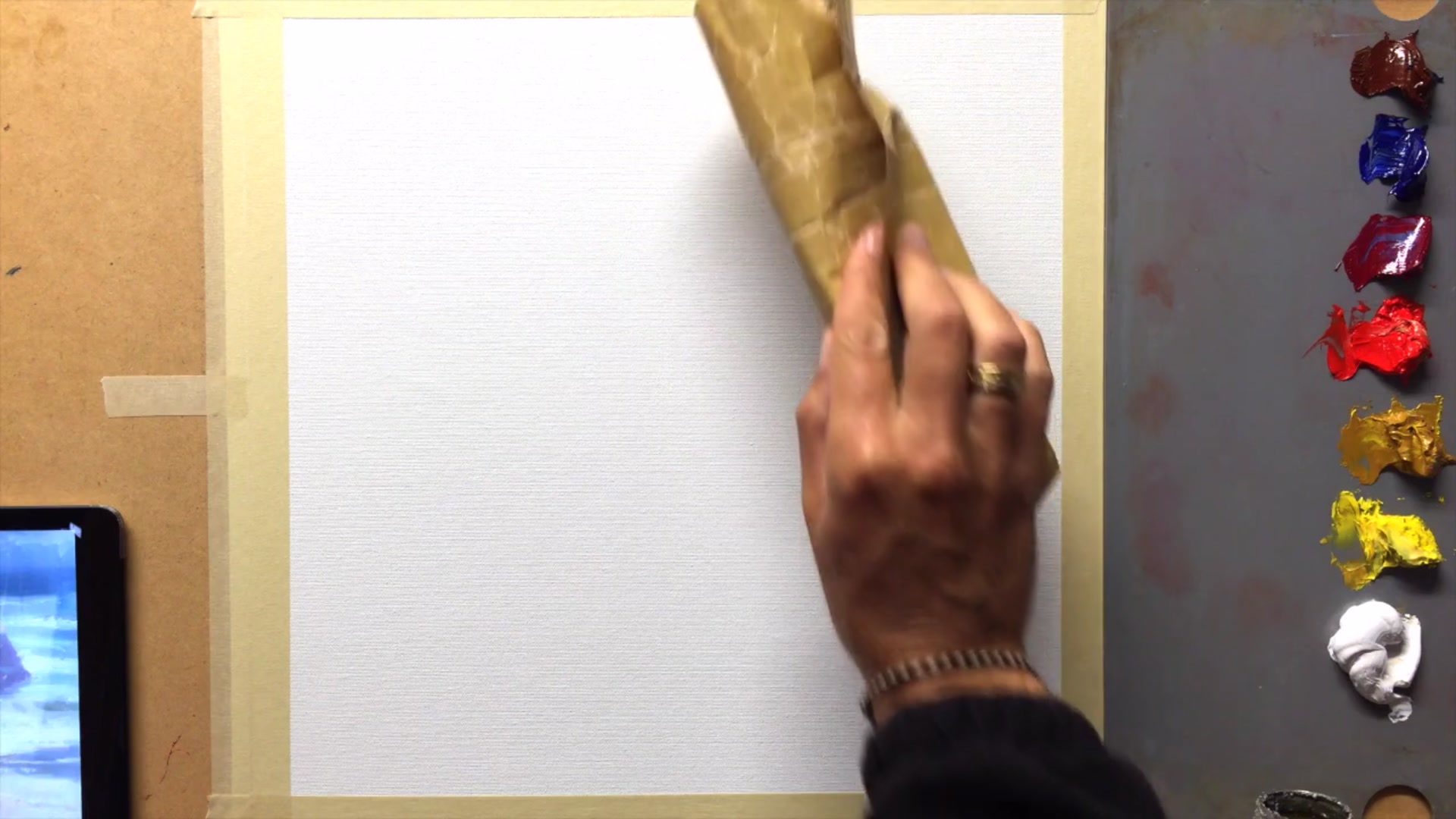 Step 1 — Canvas Preparation (video frame from the lesson)