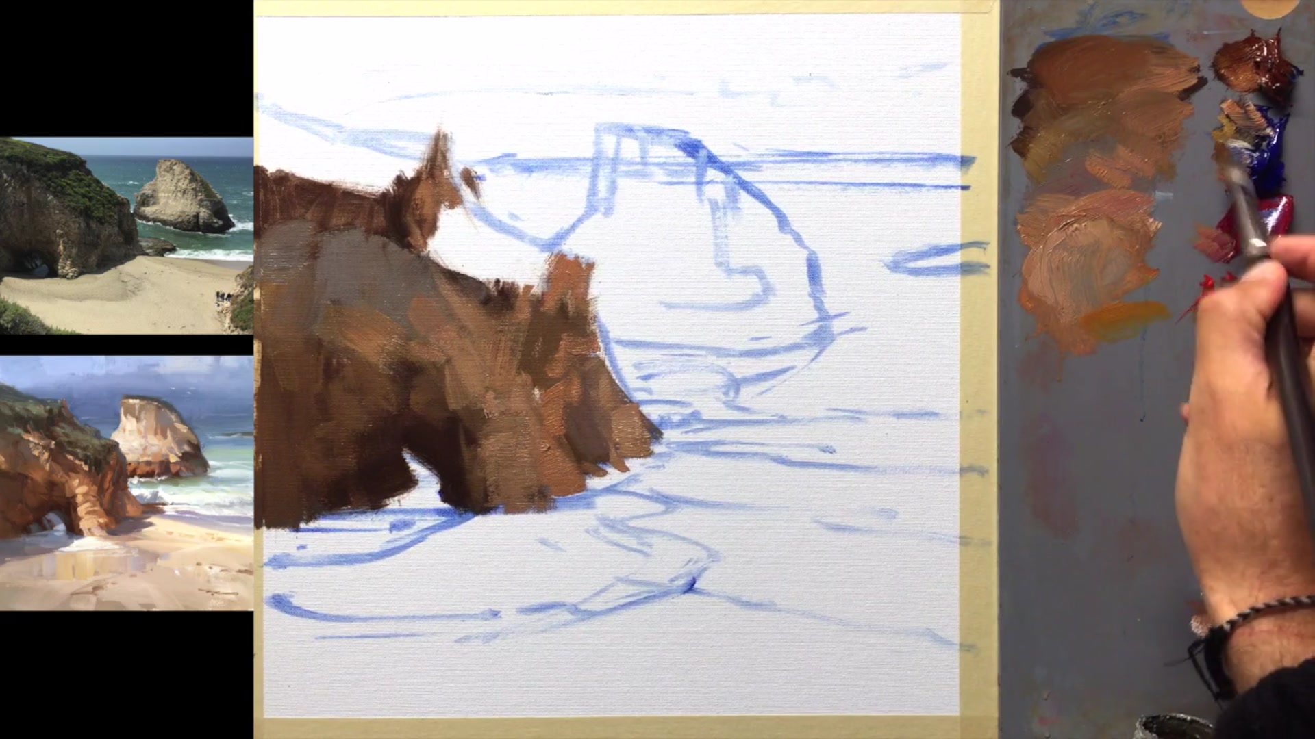 Step 5 — Shark Fin Details (video frame from the lesson)