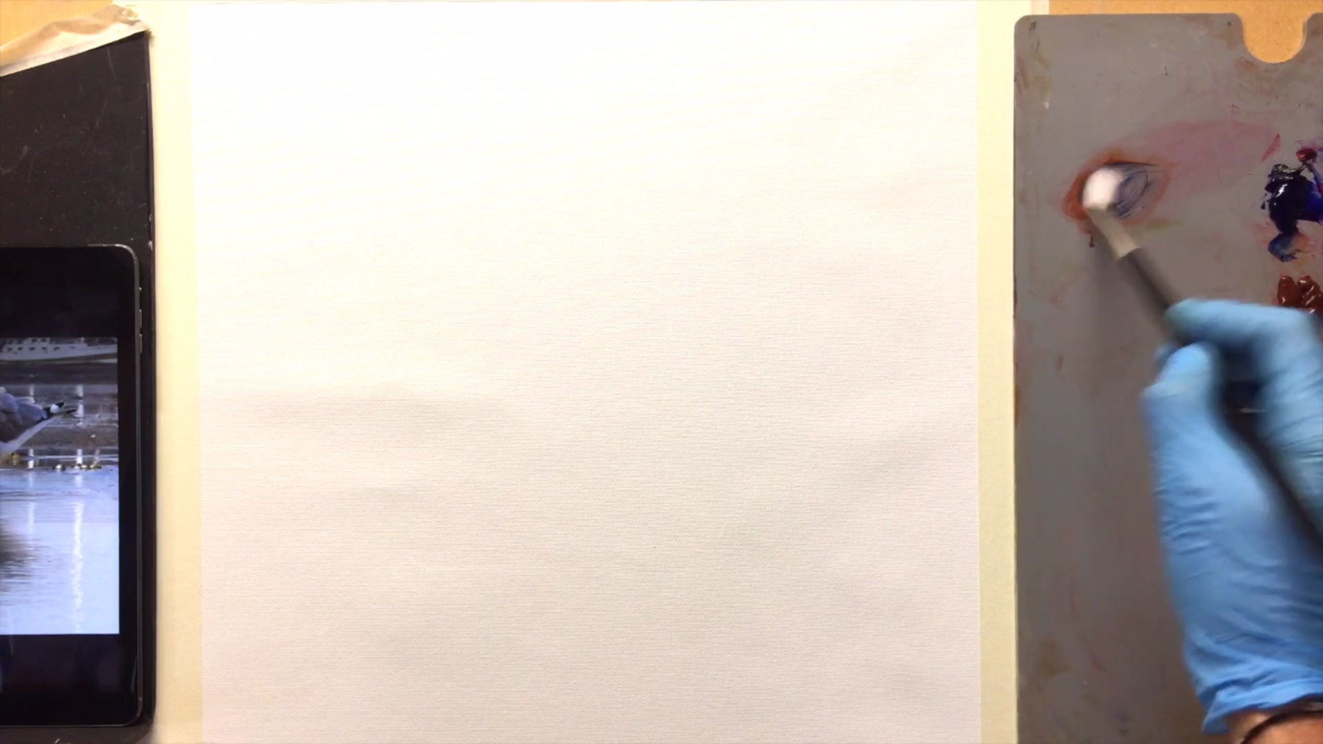 Step 4 — Initial Drawing Techniques (video frame from the lesson)