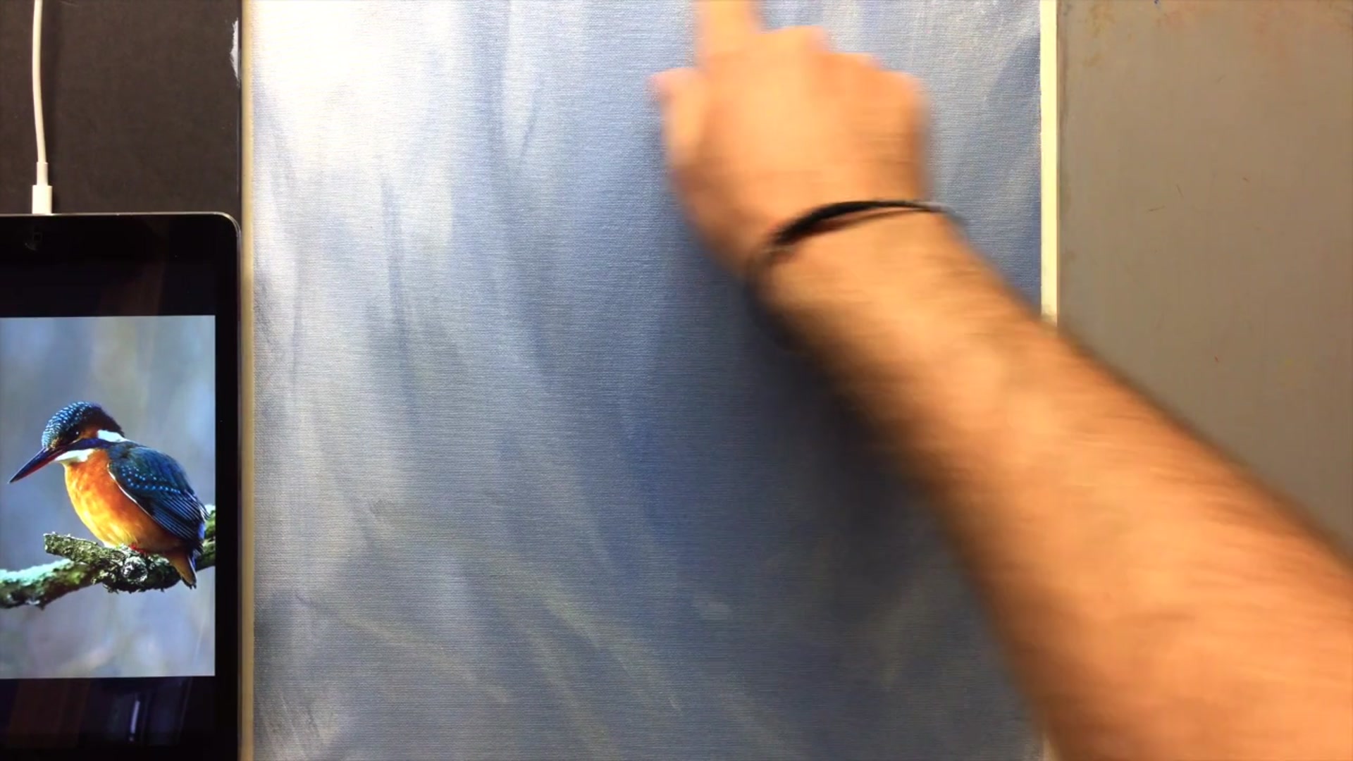 Step 3 — Transferring the drawing (video frame from the lesson)