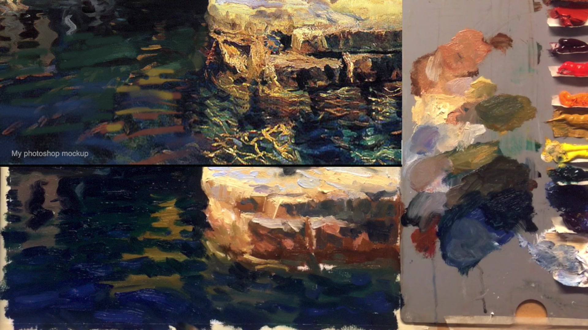 Step 25 — Final details and Sargent's painting process (video frame from the lesson)