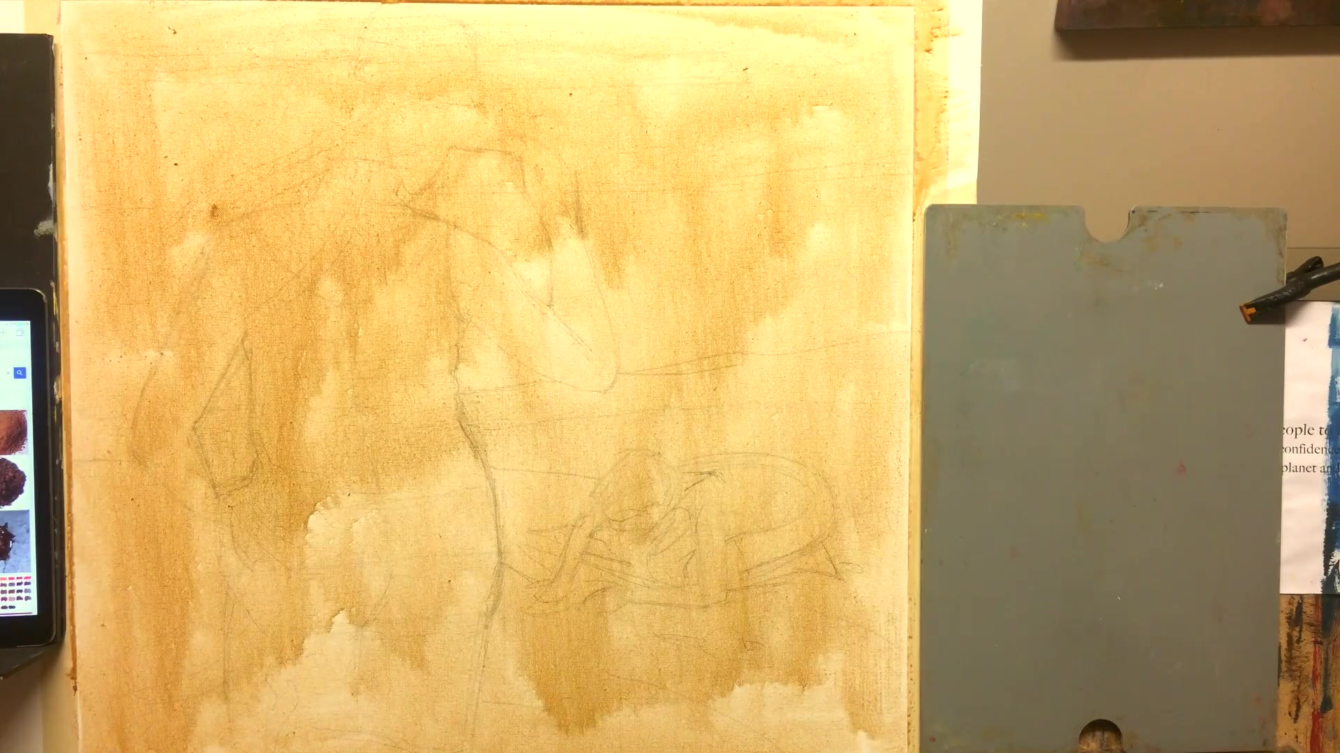 Step 7 — Brushwork and Color Mixing (video frame from the lesson)