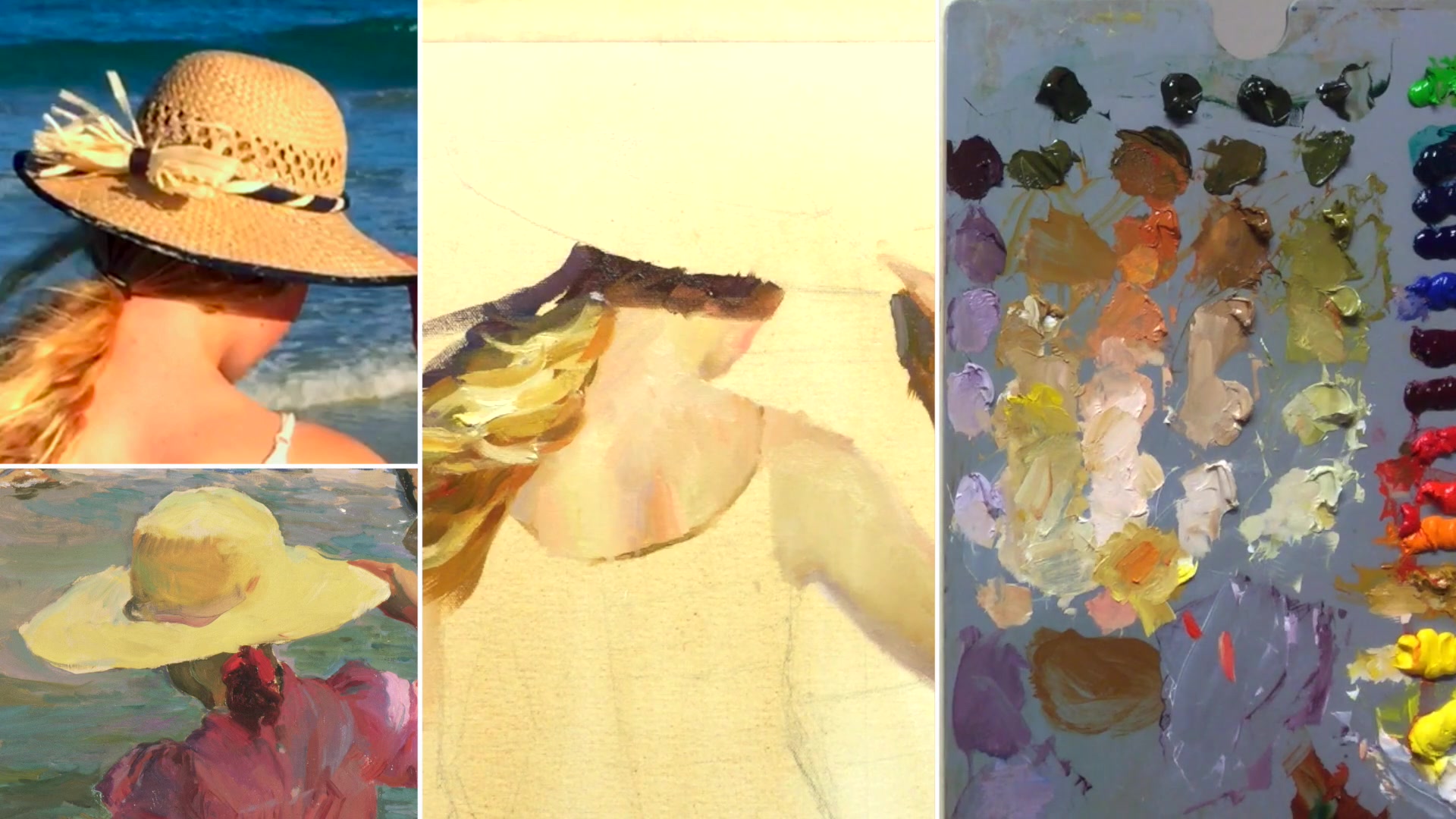 Step 15 — Painting Gestural Elements (video frame from the lesson)