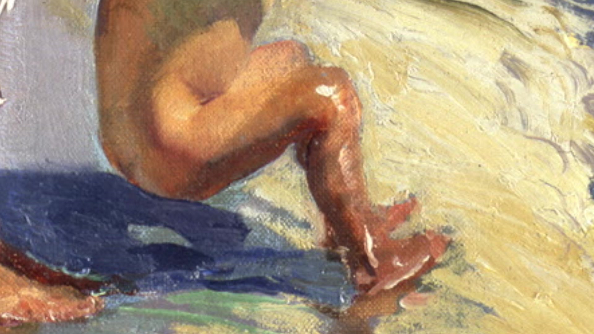 Step 18 — Painting White Objects in Sunlight (video frame from the lesson)