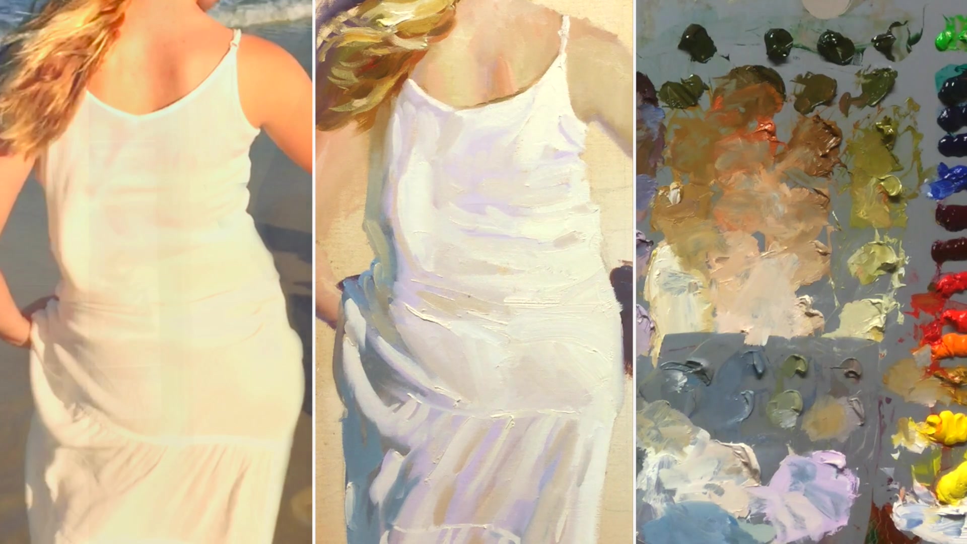 Step 20 — Painting the Background (video frame from the lesson)