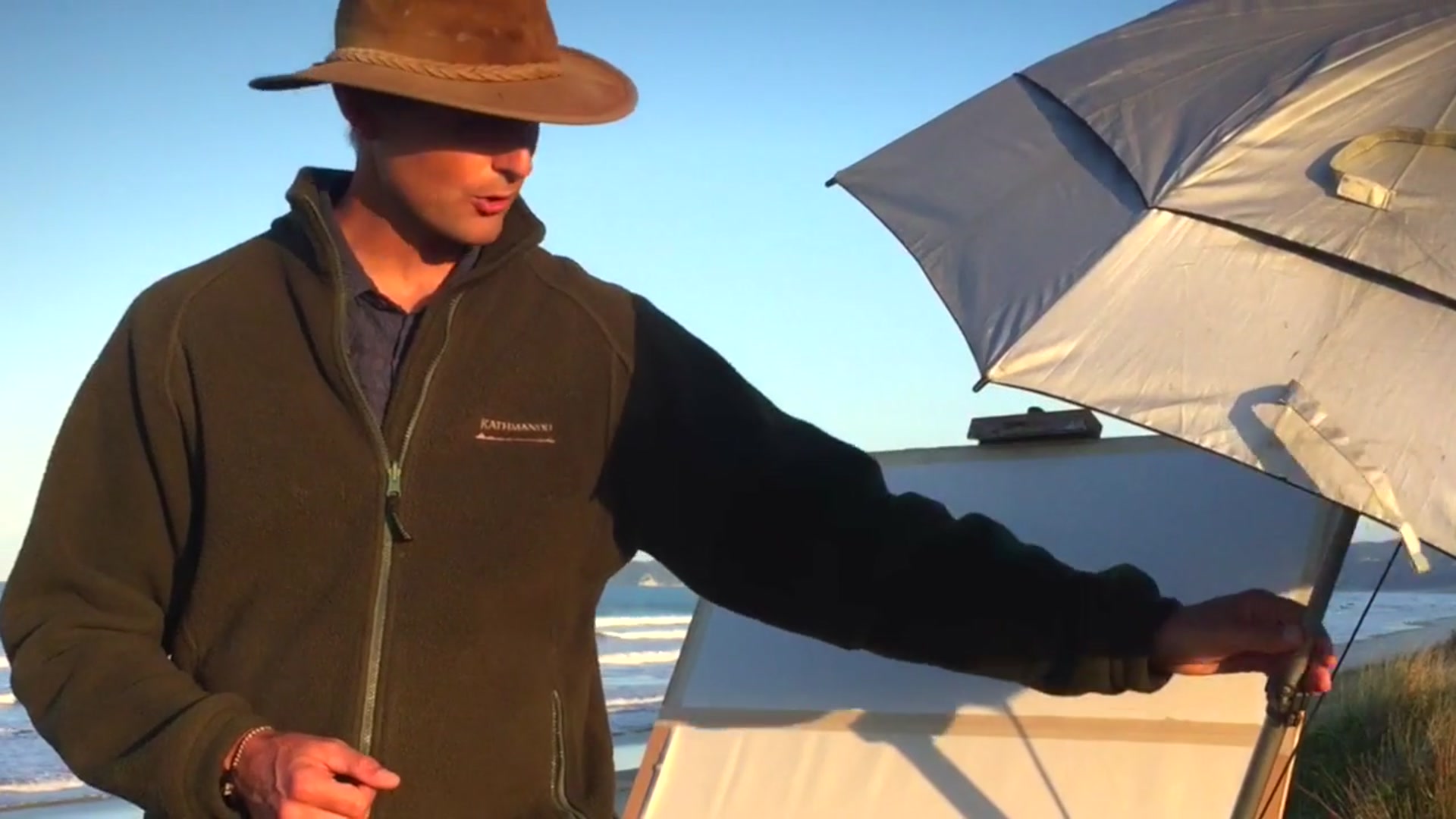 Step 1 — Using an Umbrella (video frame from the lesson)