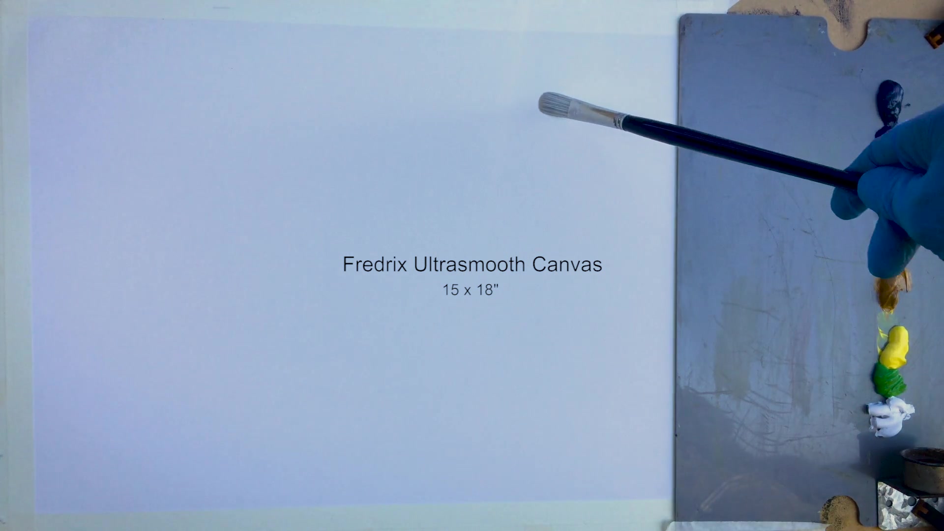 Step 1 — Canvas preparation (video frame from the lesson)