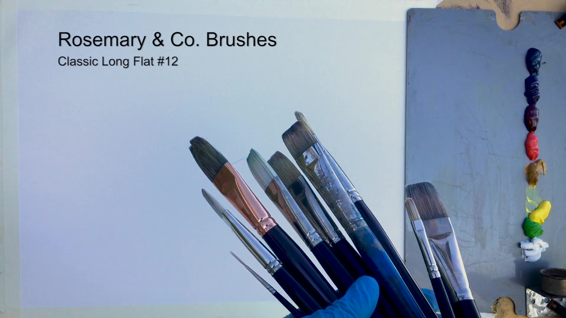 Step 3 — Brush selection and usage (video frame from the lesson)