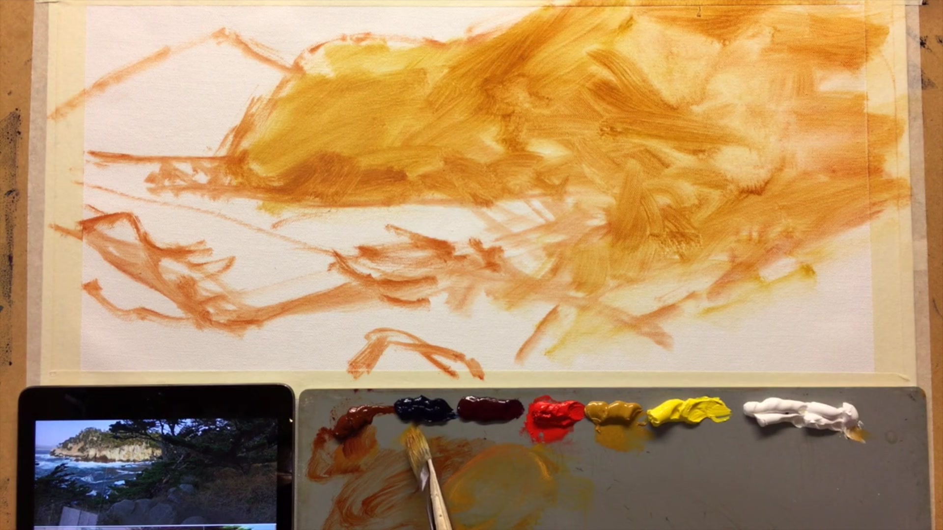 Step 3 — Establishing Foreground Elements (video frame from the lesson)