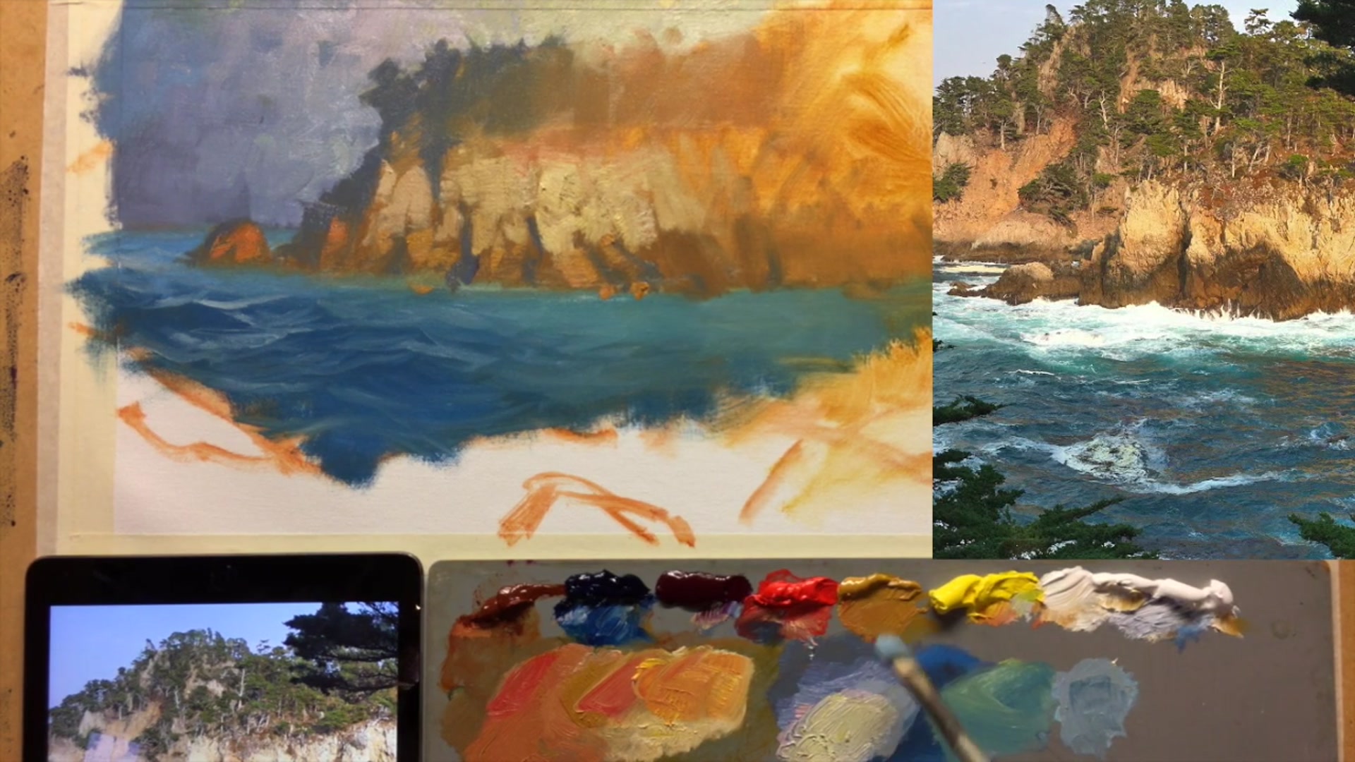 Step 7 — Reflections and Water Effects (video frame from the lesson)