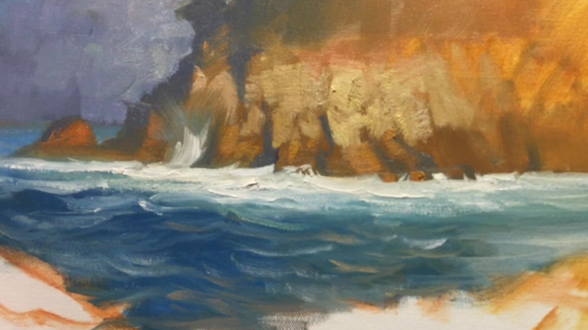 Step 9 — Softening and Enhancing Foam Spray (video frame from the lesson)