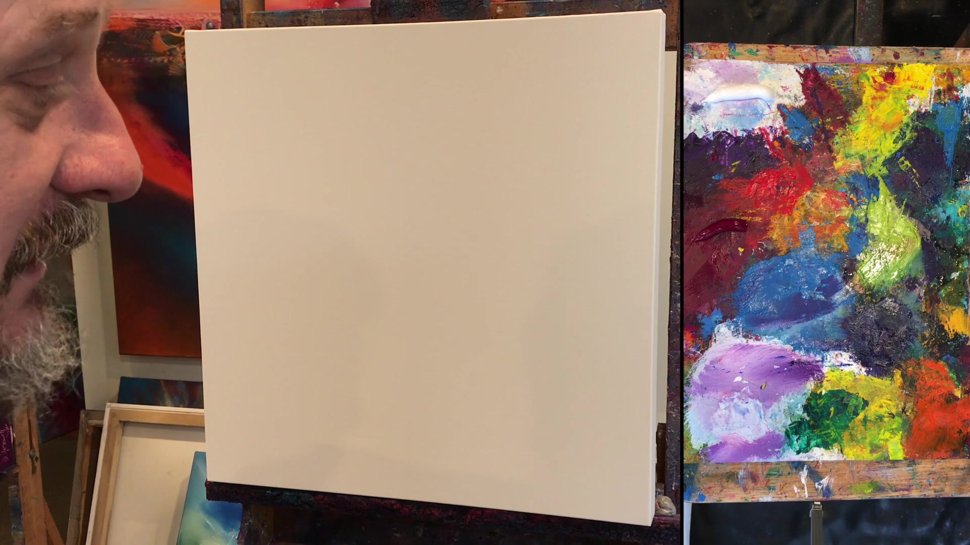 Step 4 — Blending Magenta and White (video frame from the lesson)