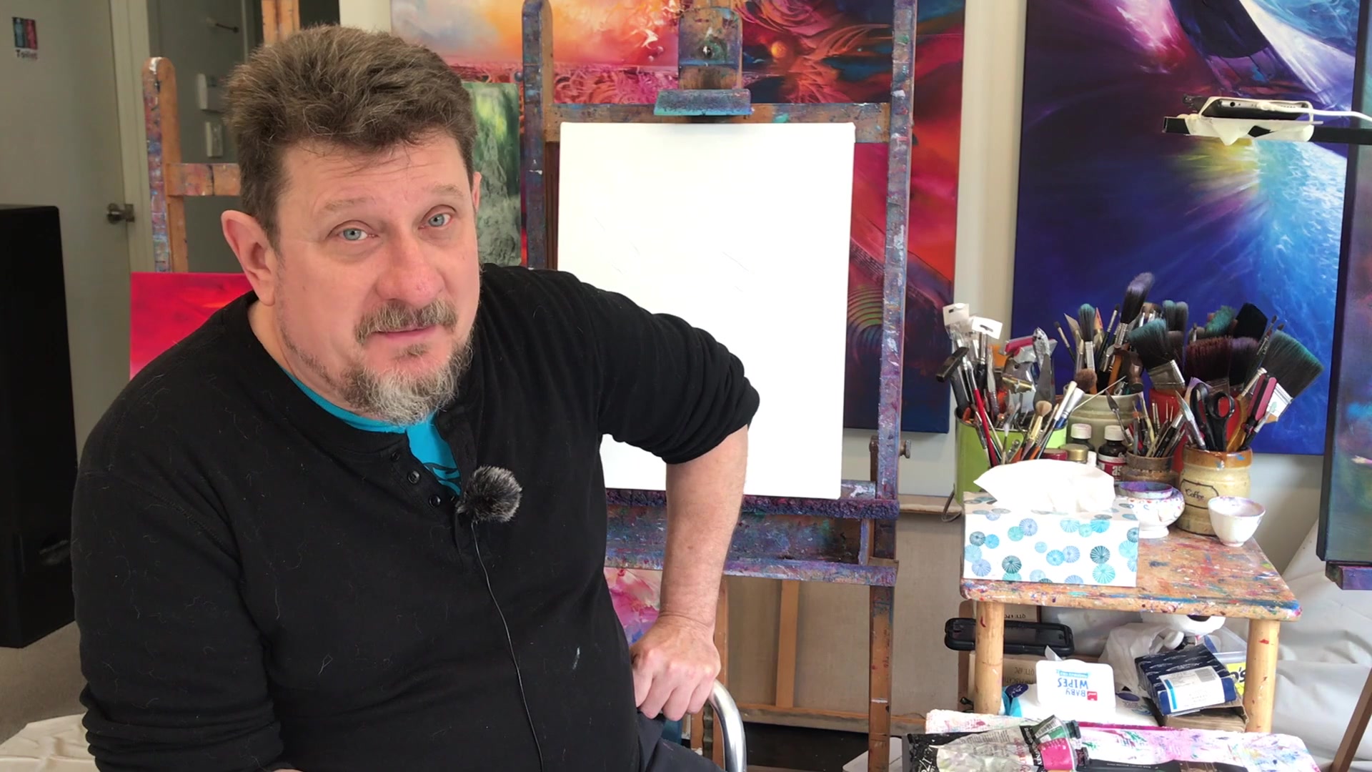 Step 14 — Textured Canvas and Playtime (video frame from the lesson)