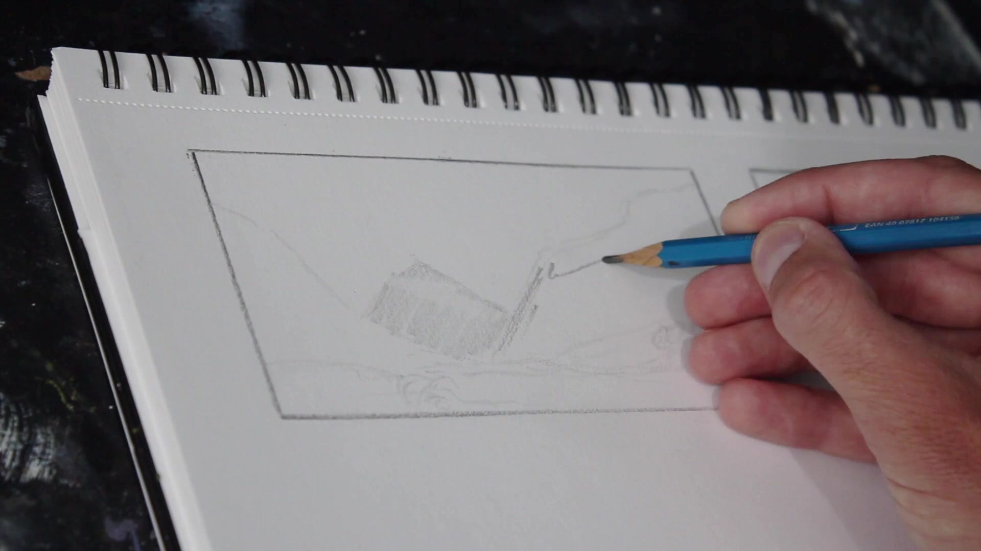 Step 2 — Sketching Techniques (video frame from the lesson)