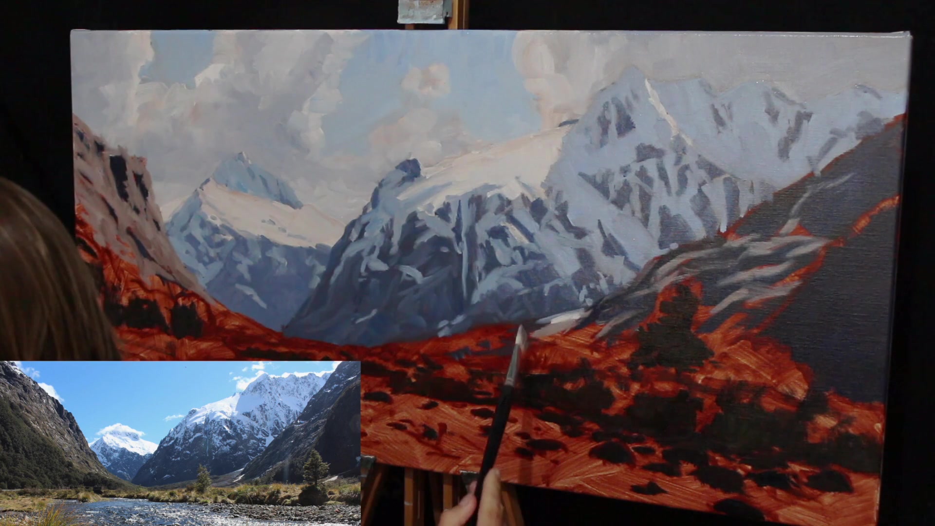 Step 16 — Mixing Greens (video frame from the lesson)