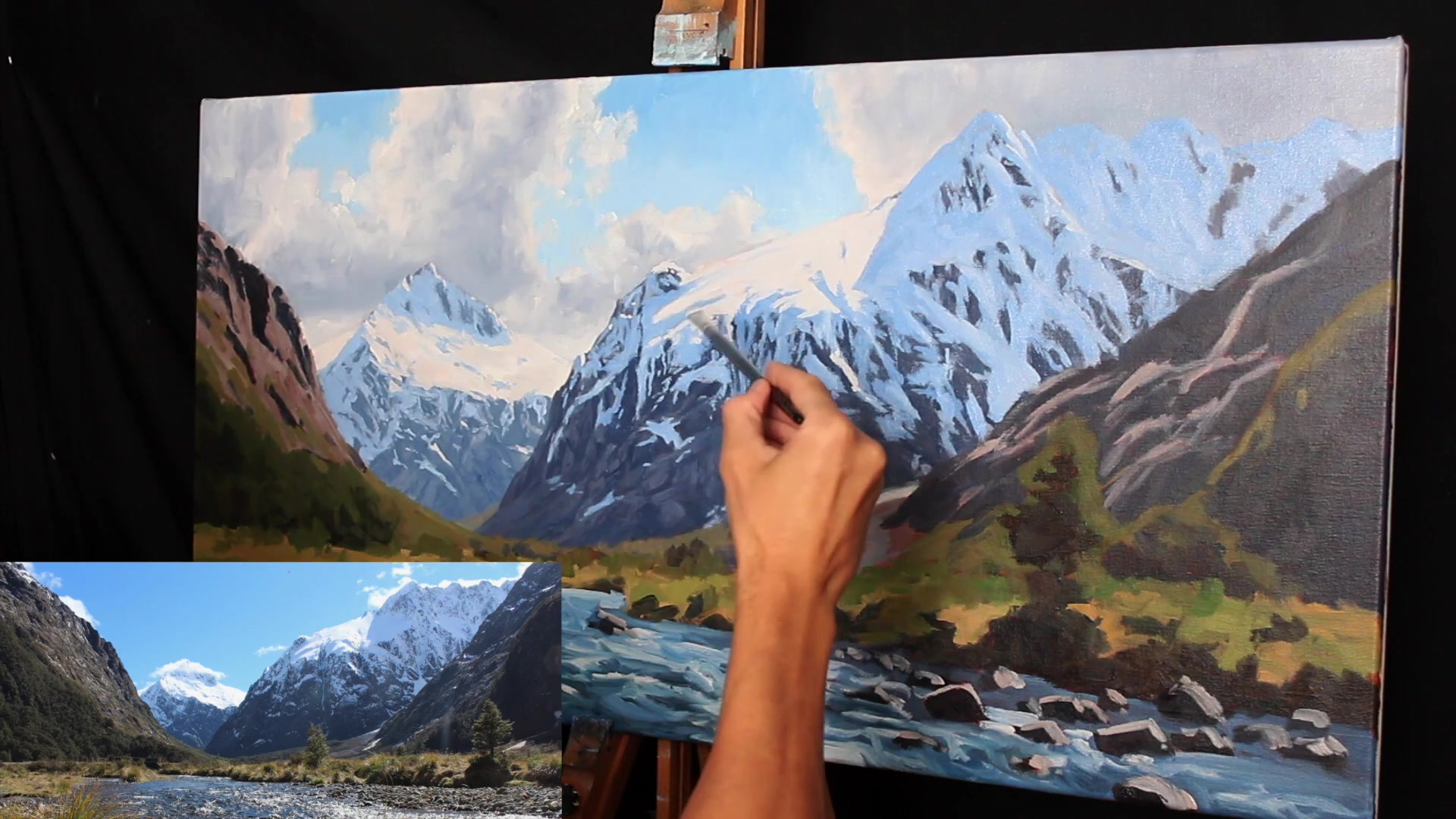 Step 26 — Tree and Foliage Details (video frame from the lesson)