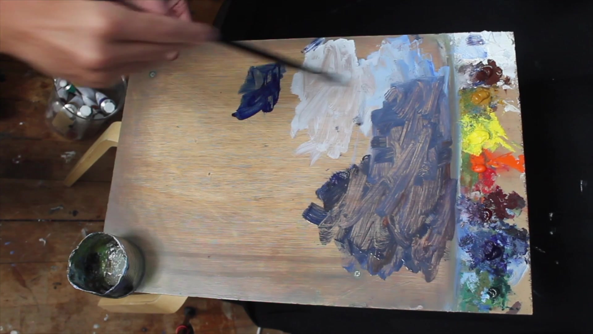 Step 27 — Tree and Foliage Highlights (video frame from the lesson)
