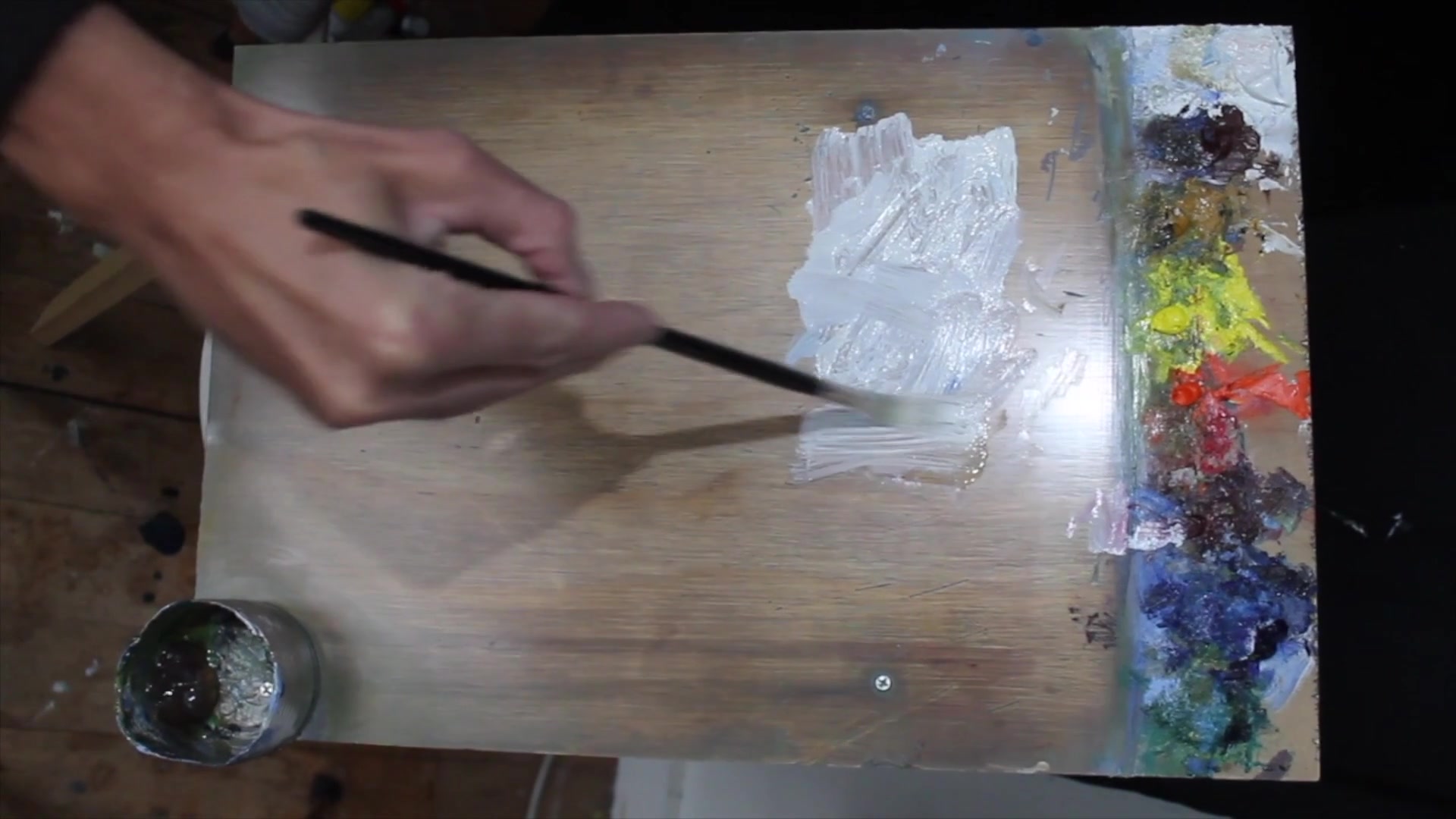 Step 34 — Cloud and Snow Highlights (video frame from the lesson)