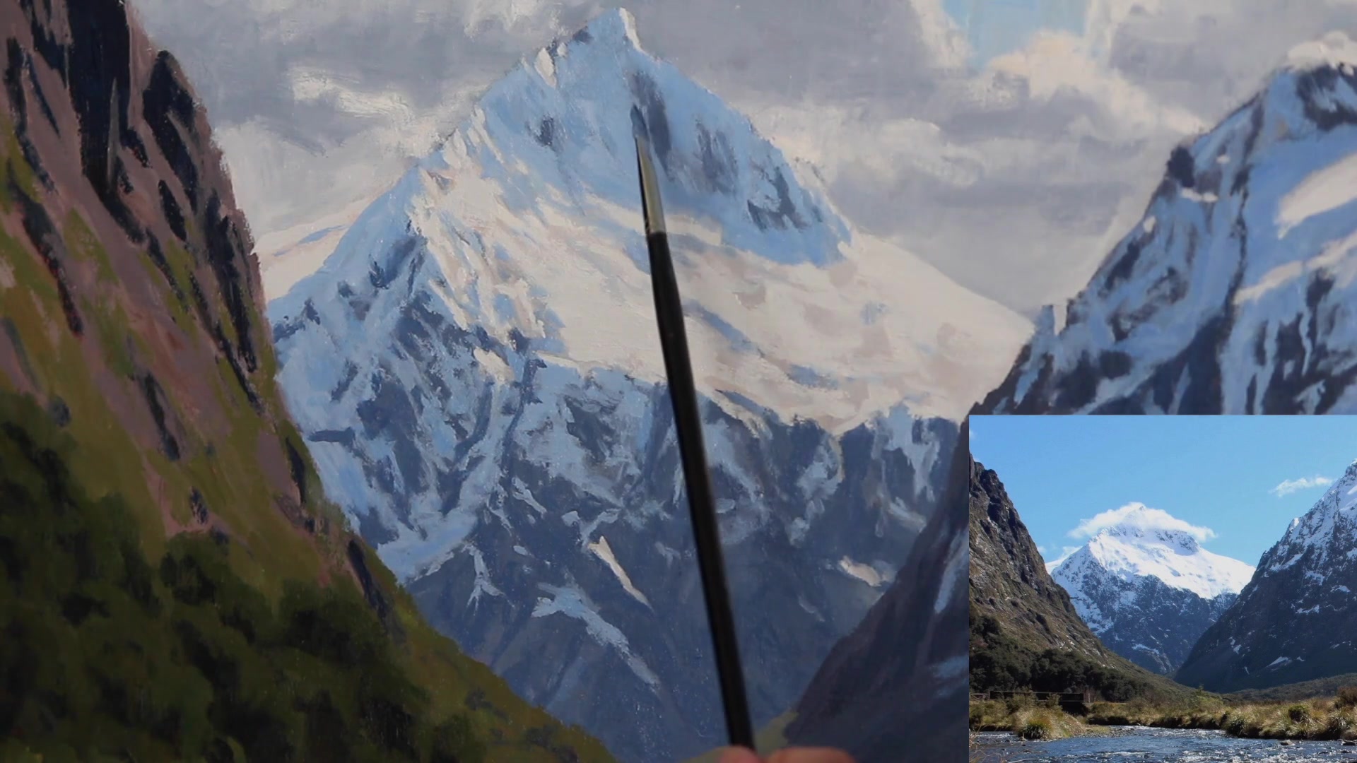 Step 36 — Tree and Grass Highlights (video frame from the lesson)