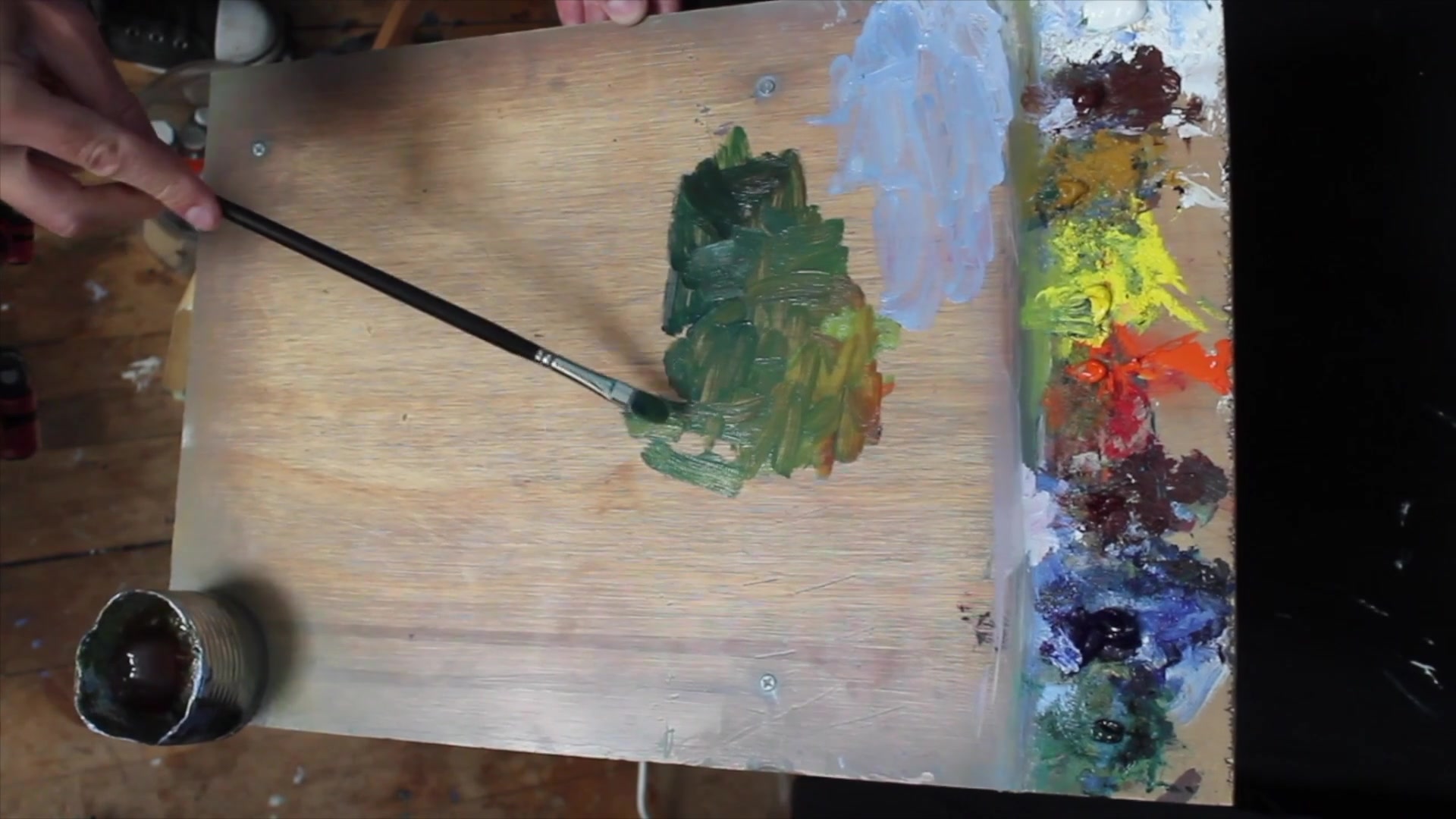 Step 37 — Tree Shadow Mix (video frame from the lesson)