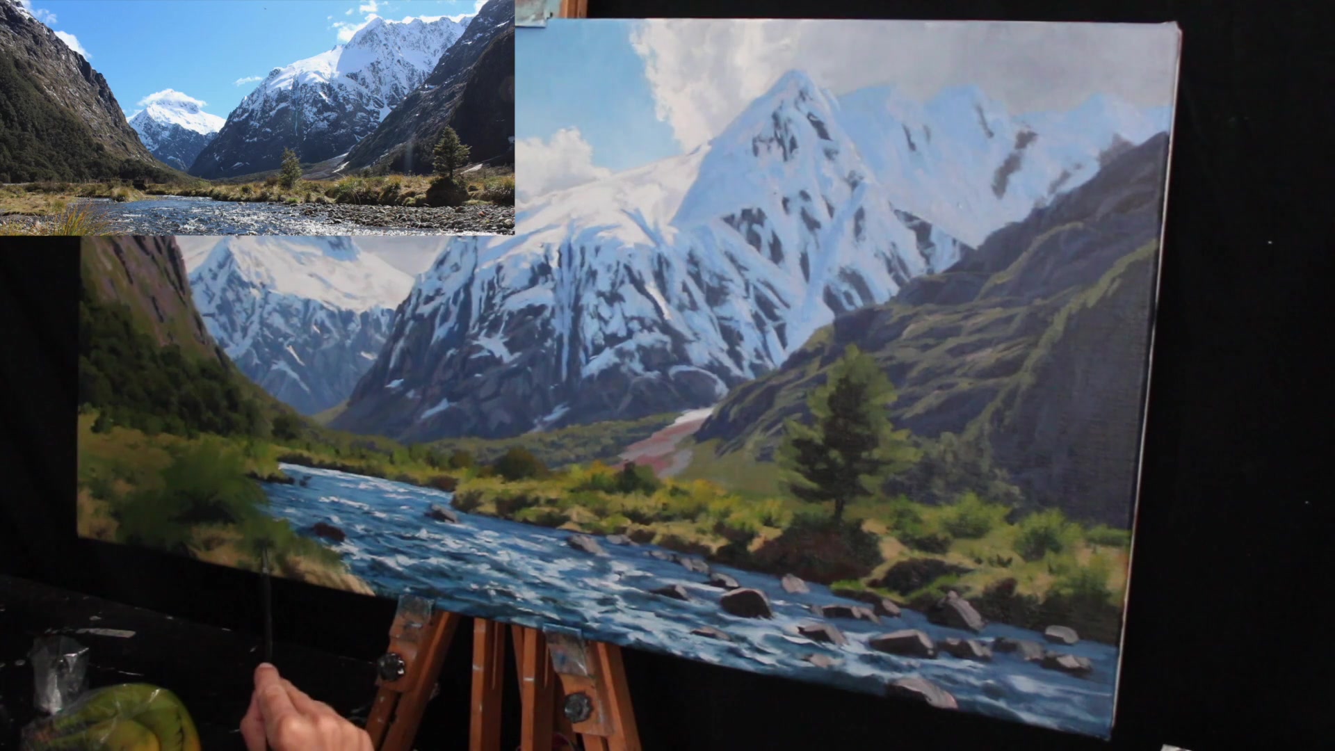 Step 41 — Tree and Grass Shadows (video frame from the lesson)
