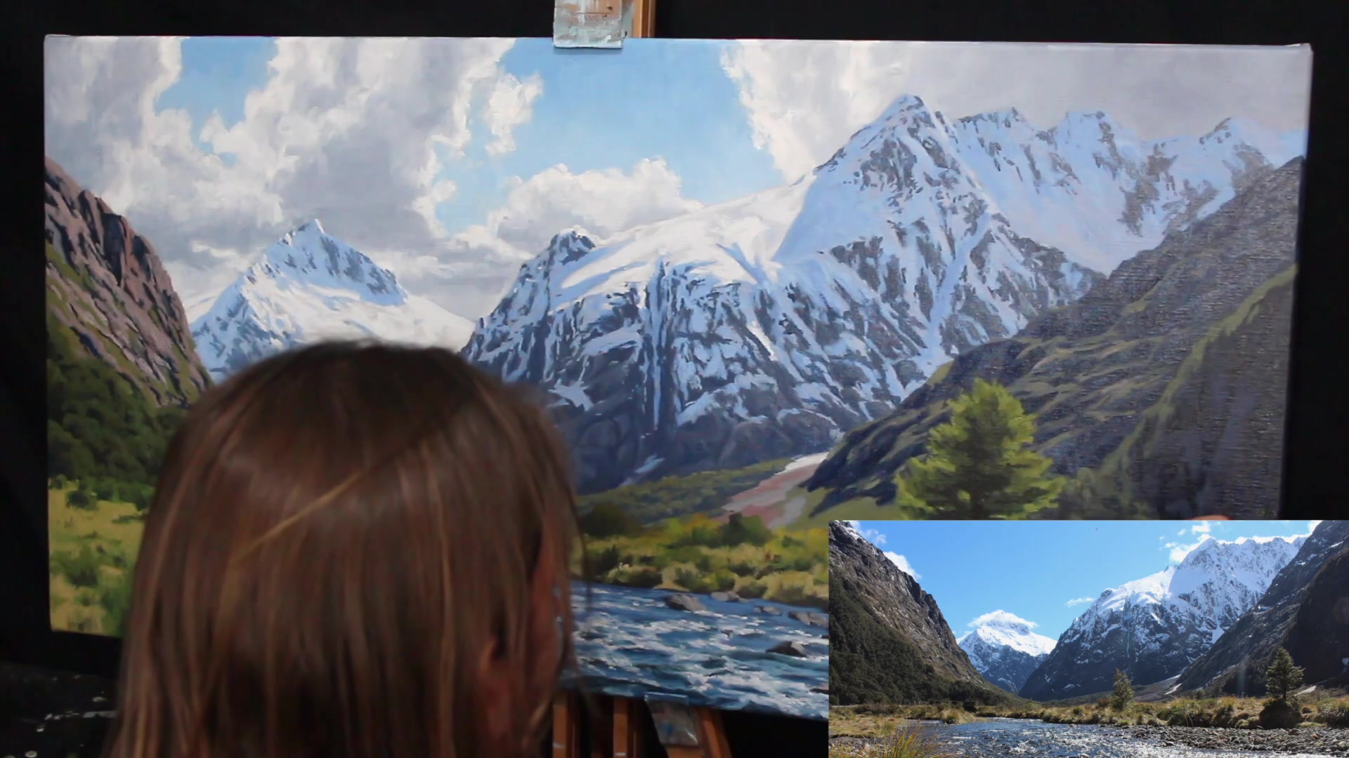 Step 47 — Grass and Plant Highlights (video frame from the lesson)