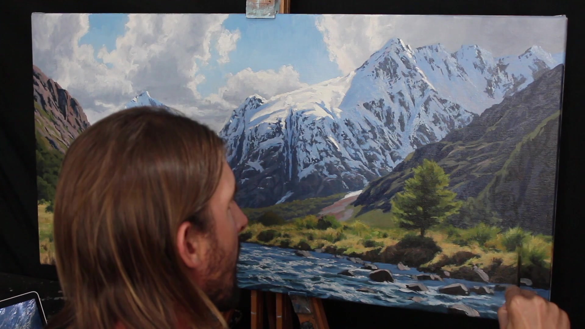 Step 52 — Final Grass and Tree Highlights (video frame from the lesson)