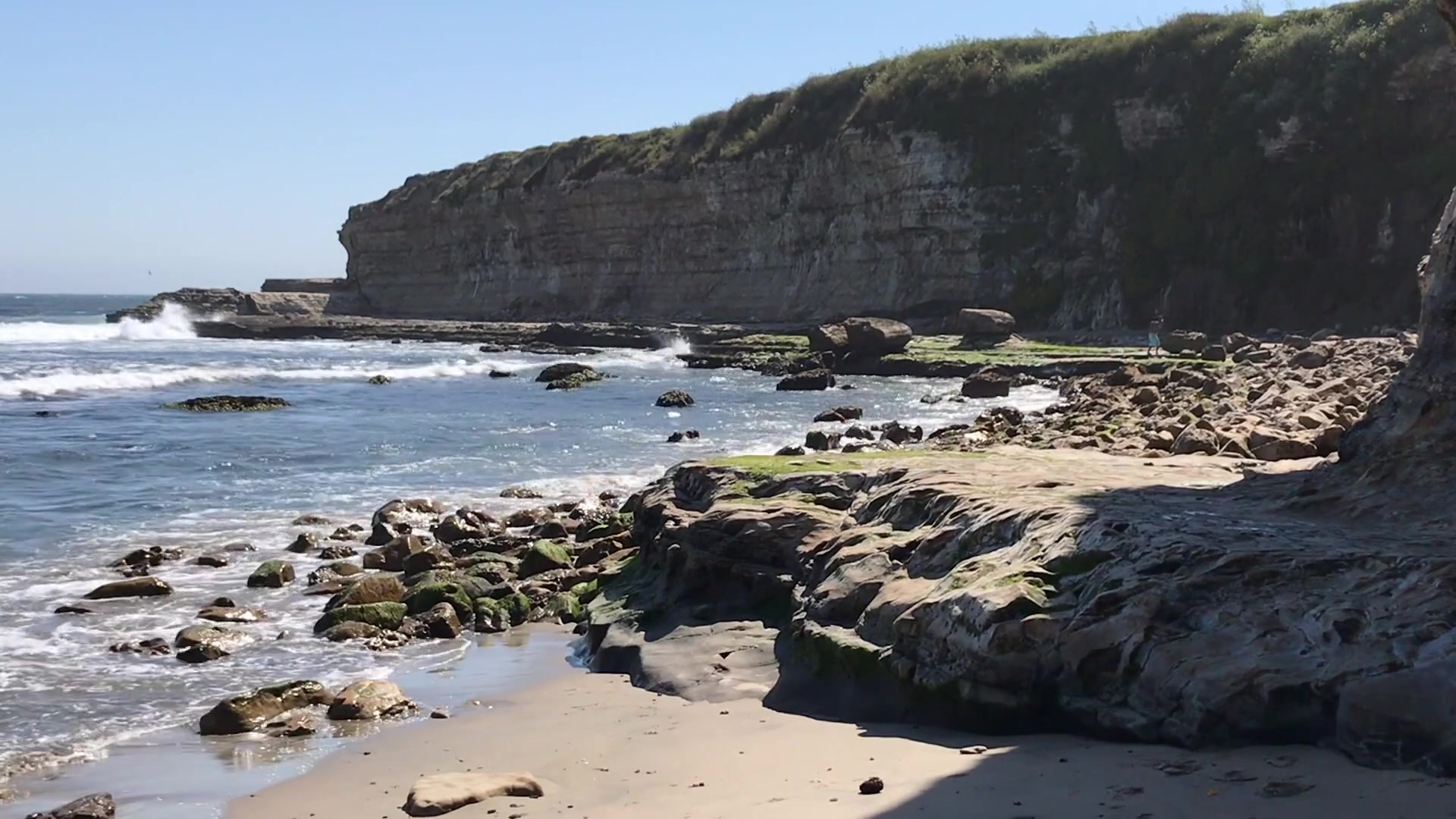 Step 1 — Composition and sketching (video frame from the lesson)