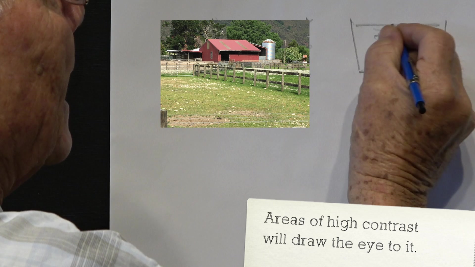 Step 5 — Highlighting with Background (video frame from the lesson)