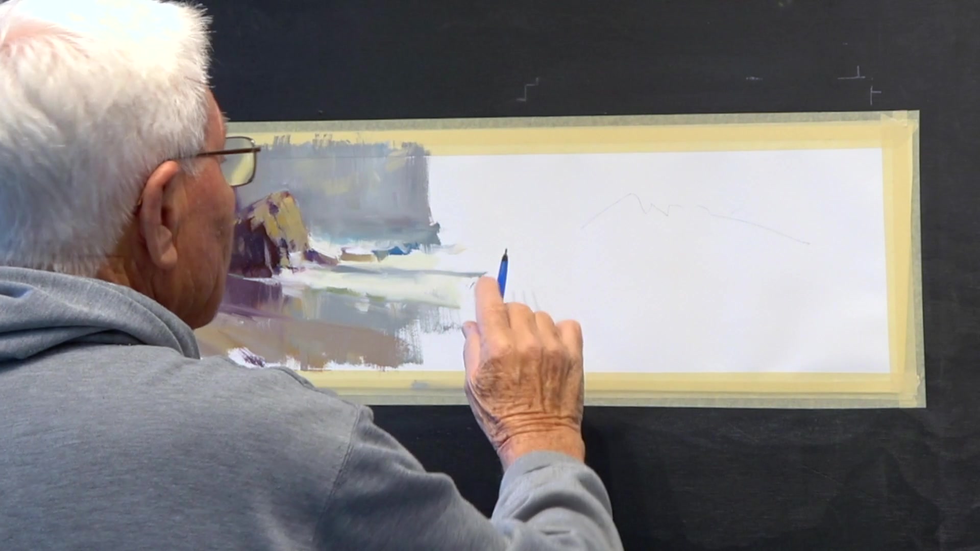 Step 16 — Clouds and Sky Techniques (video frame from the lesson)