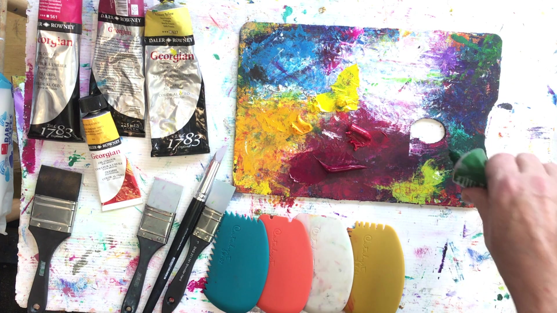 Step 1 — Initial Layering Technique (video frame from the lesson)