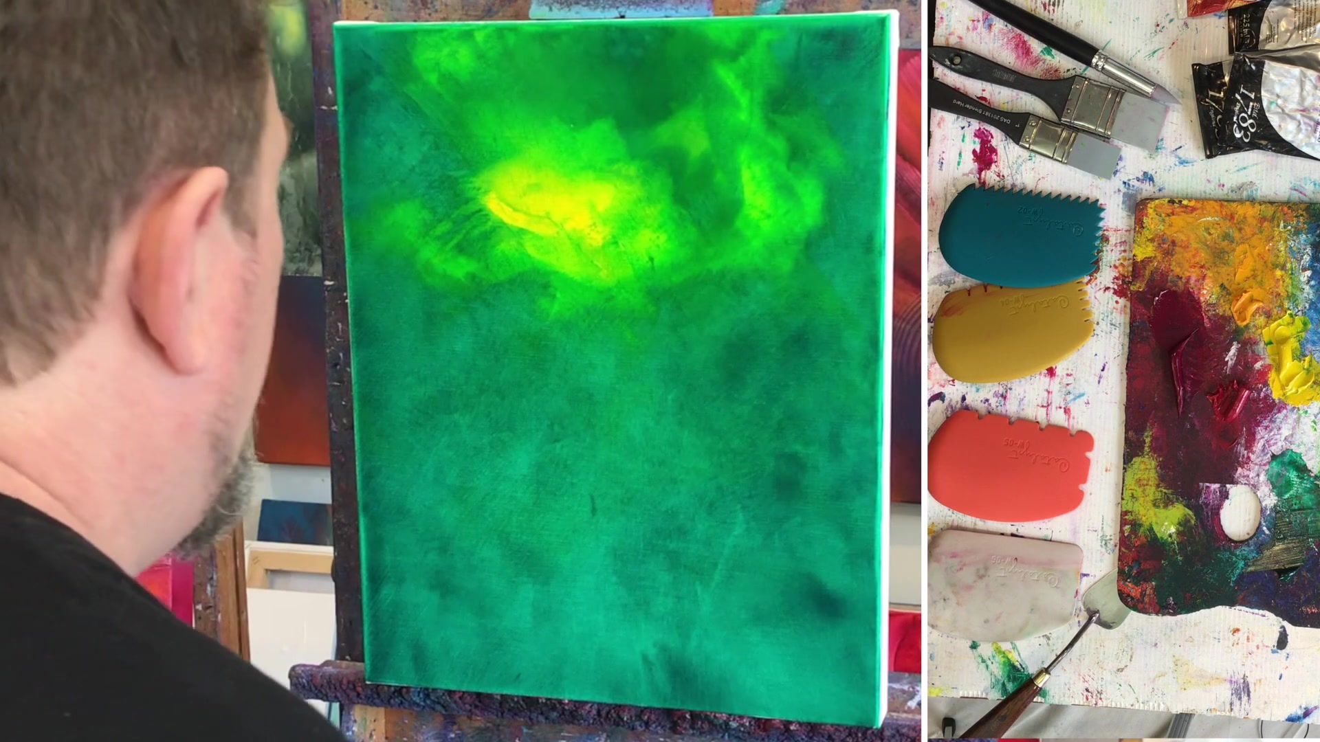 Step 2 — Layering with Wedges (video frame from the lesson)