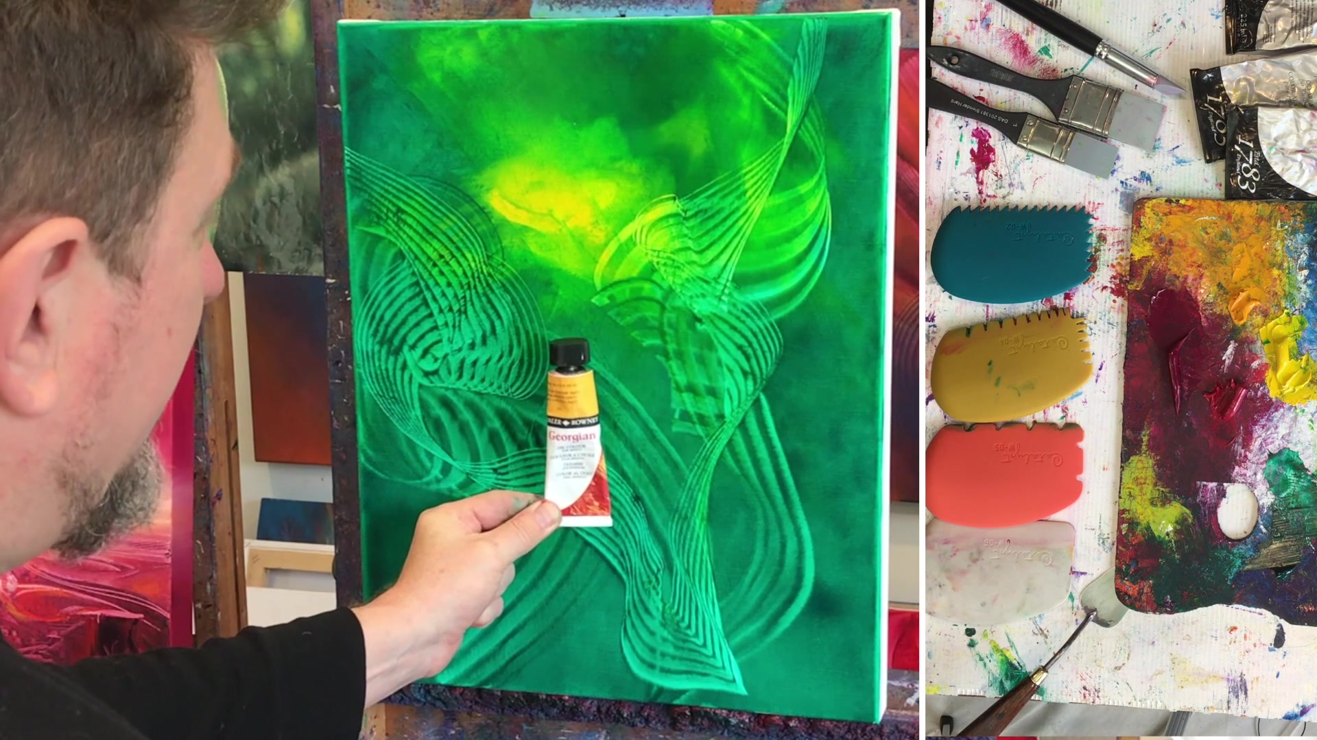 Step 3 — Creating Depth with Layers (video frame from the lesson)