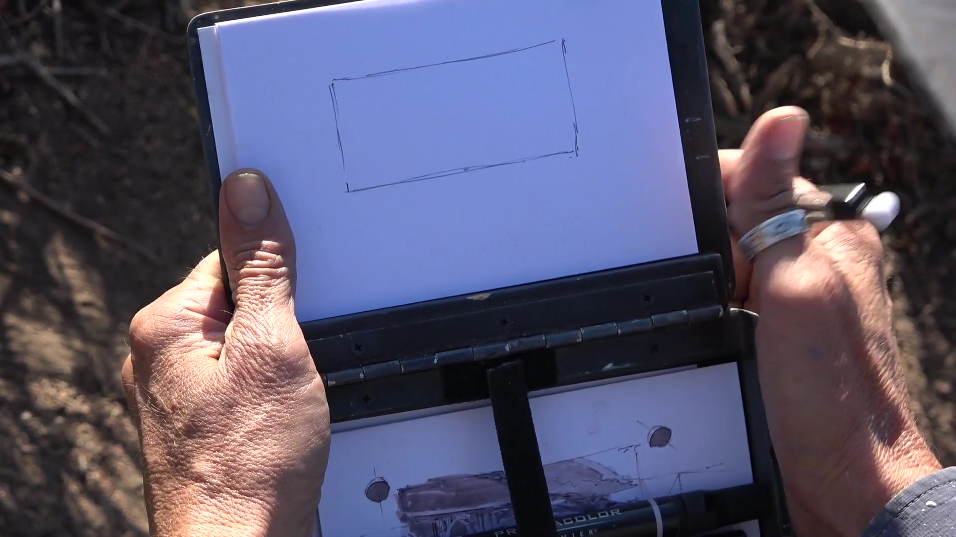 Step 2 — Assessing Horizon and Light Direction (video frame from the lesson)