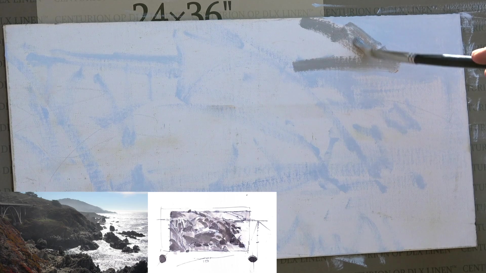 Step 13 — Back to Front Painting Approach (video frame from the lesson)