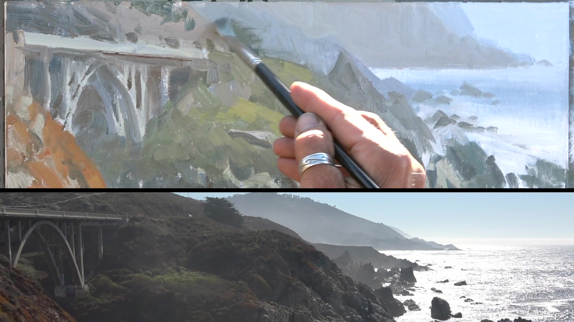 Step 25 — Following Curiosity in Painting (video frame from the lesson)
