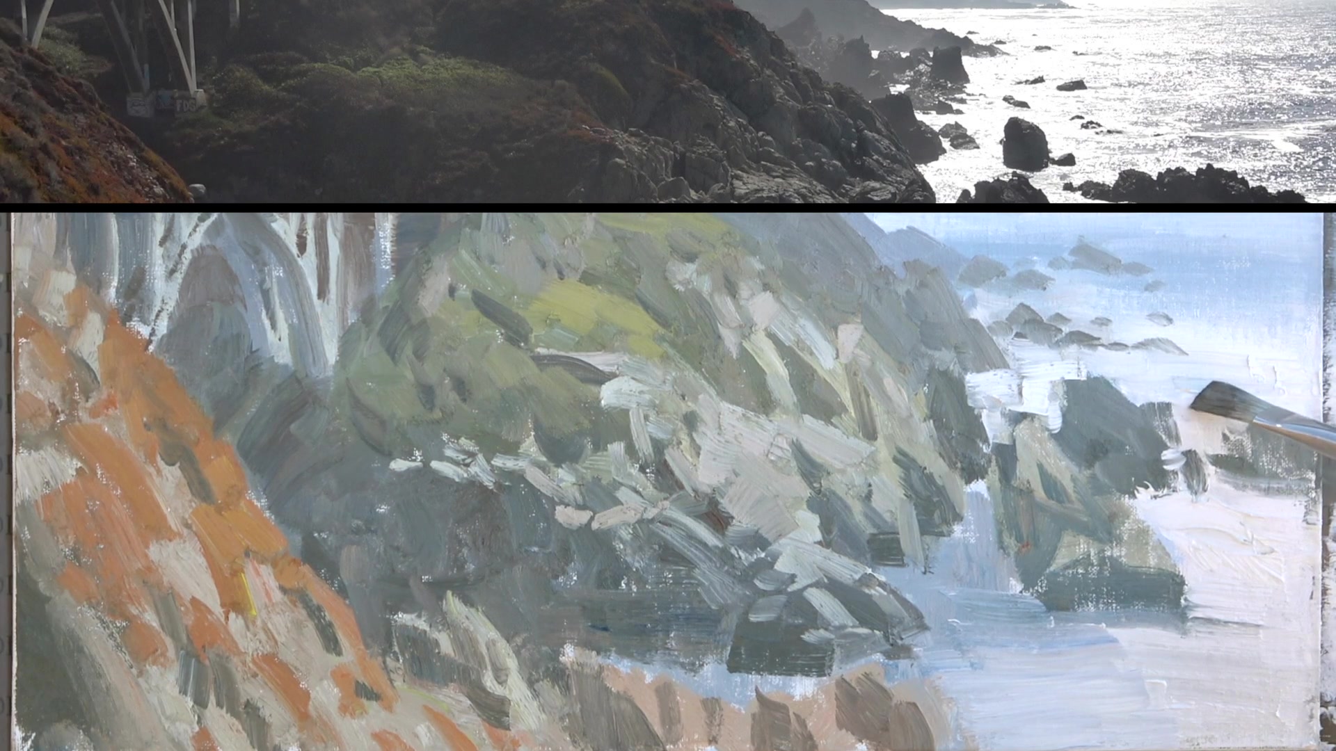Step 26 — Negative Space and Overlaps (video frame from the lesson)